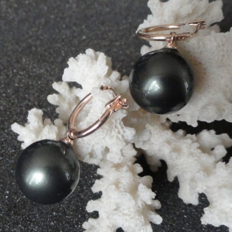 20 perles 14 mm, perle plastique noir, perle acrylique 14 mm- perle 14 mm-  perle noire , Q68